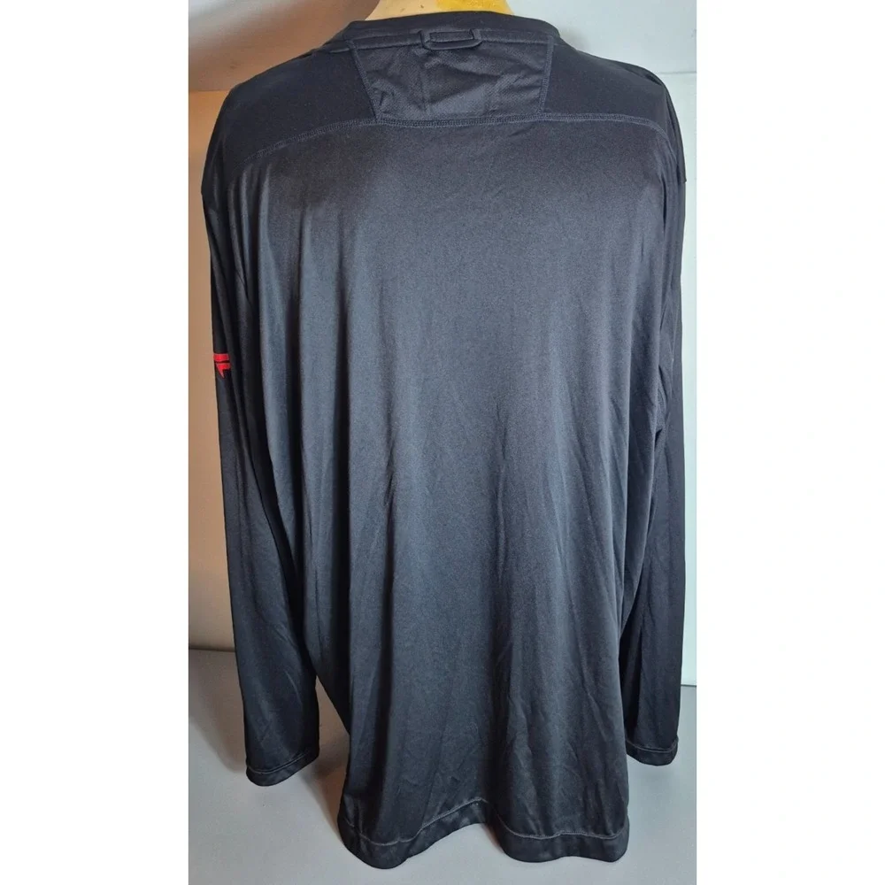 New Jersey Devils Fanatics Mens Long Sleeve Shirt 4XL Black With Logo - Picture 4 of 6